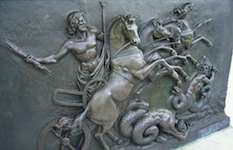 Bataille de Zeus contre les Titans Cronos, Japet et Hypérion